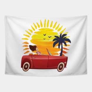 summer old car Tapestry