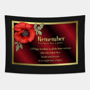 Remember Veterans Poppy Tapestry