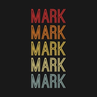 Mark Name Vintage Retro Pattern T-Shirt