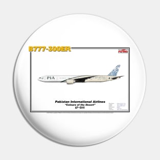 Boeing B777-300ER - Pakistan International Airlines "Colours of the Desert" (Art Print) Pin