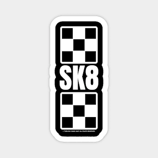 Sk8 Ska Inspired White Design Magnet