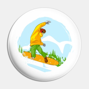 Snowboarder II Pin
