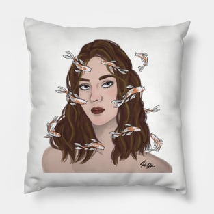 Koi Fish Dancing in My Mind Pillow