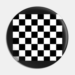 Checkerboard Design Pattern, Black and White Pin