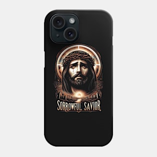 Sorrowful Savior,  his inner struggle and ultimate surrender to God's will Phone Case