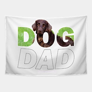 Dog Dad - flatcoat oil painting wordart Tapestry