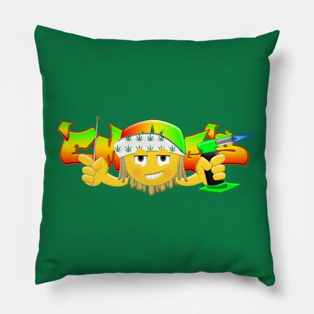 'EmOG'S Rasta Retro Pillow by DV8Works