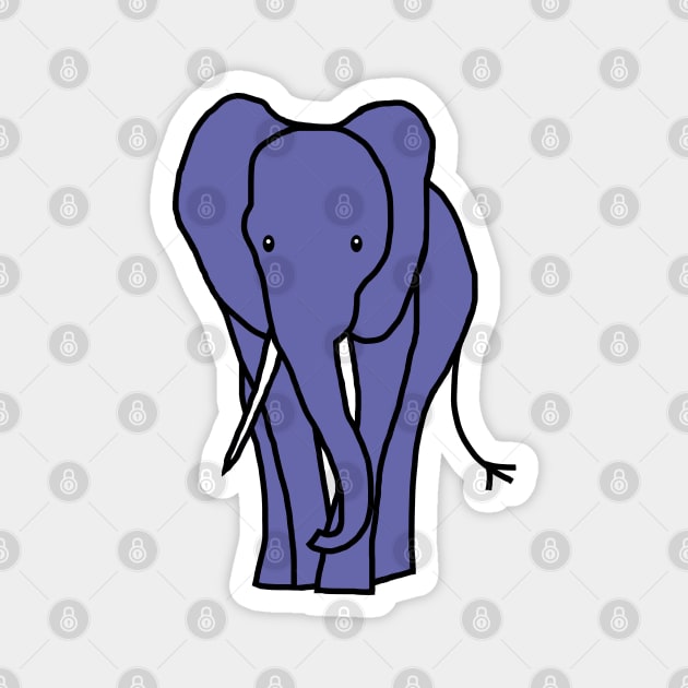 Very Peri Periwinkle Blue Big Elephant Color of the Year 2022 Magnet by ellenhenryart