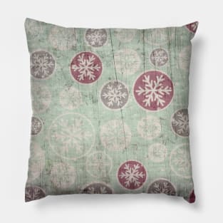 Snowflakes - Happy Holidays Pillow