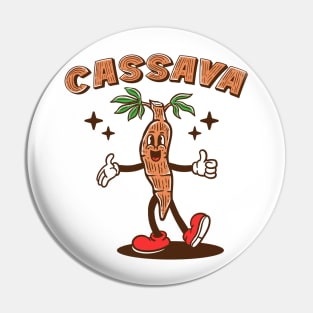 cassava vintage cartoon Pin