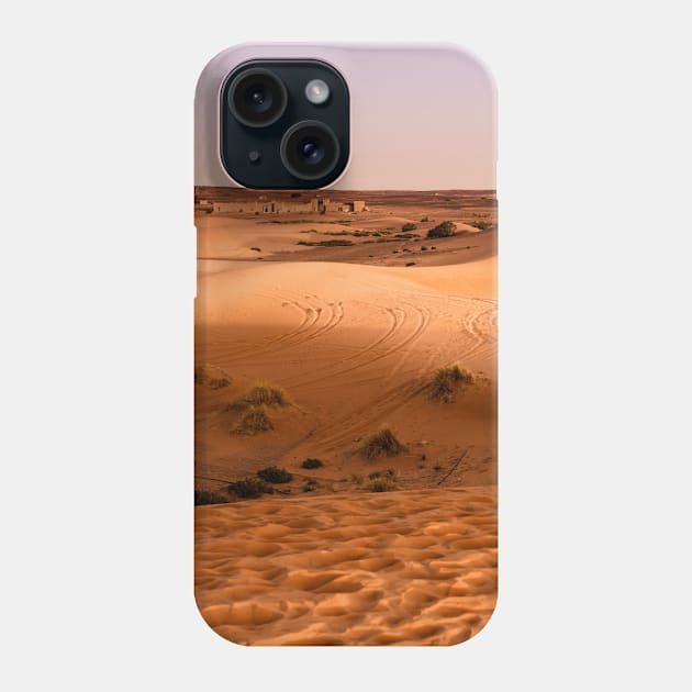 SCENERY 94 - Summer Desert Sand Dune Dry Plateau Landscape Phone Case by artvoria