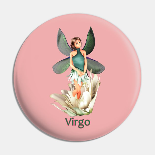 Virgo woman girl fairy faerie elf standing in lily Pin by Fantasyart123