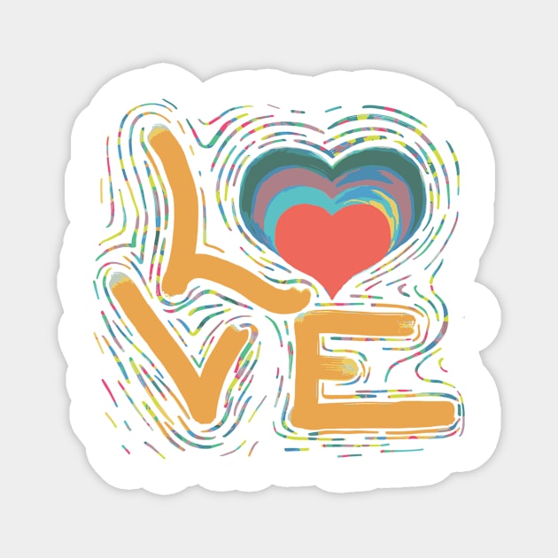 Love Pride Gay Rainbow Lgbt Magnet by Luca loves Lili