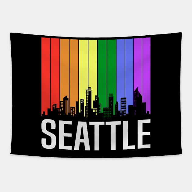 The Love For My City Seattle Great Gift For Everyone Who Likes This Place. Tapestry by gdimido