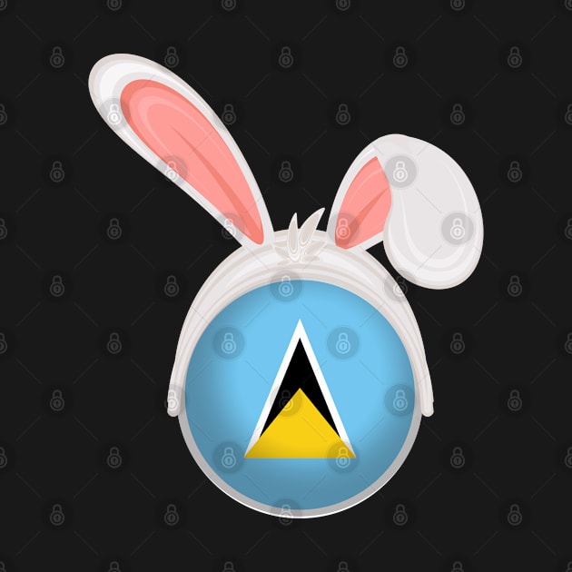 happy easter St Lucia bunny ears flag cute designs by D_designs