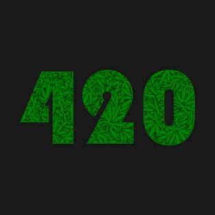 420 Weed Leaf Pattern T-Shirt