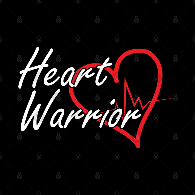 CHD Awareness - Heart Warrior w by KC Happy Shop