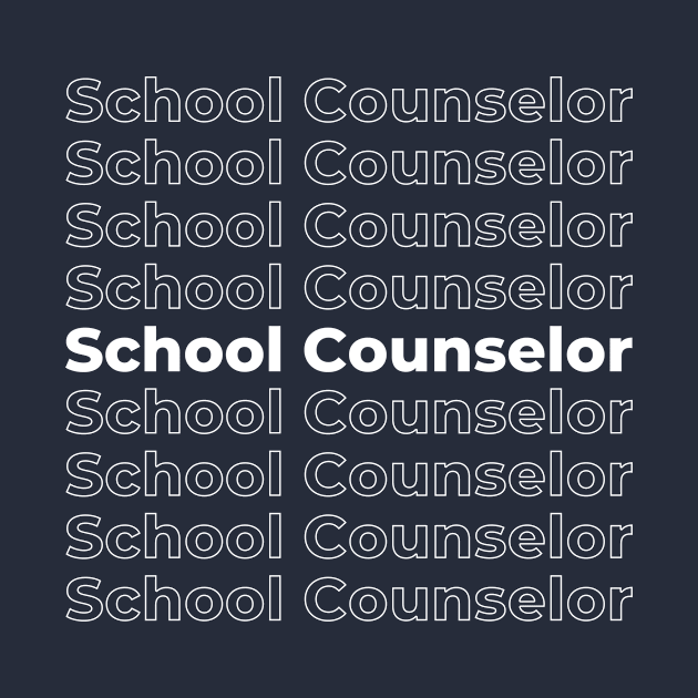 School Counselor - repeating text white by PerlerTricks