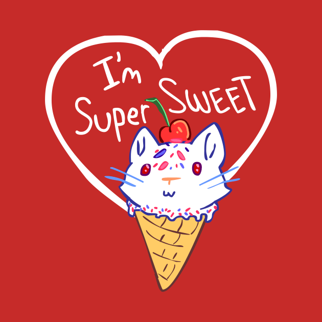 I'm Super Sweet Cute Kitty Cat Ice Cream by sky665