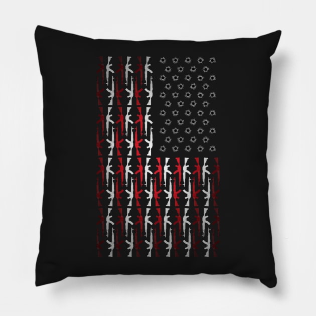 gun flag Pillow by crazyshop