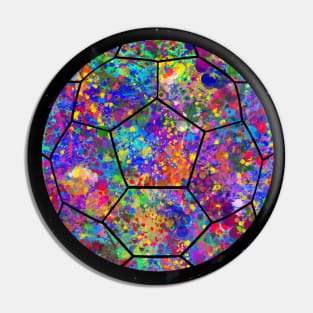 Soccer Ball watercolor Pin