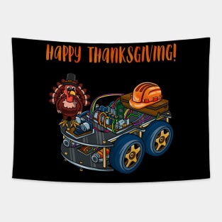 Robot Car #1 Thanksgiving Edition Tapestry