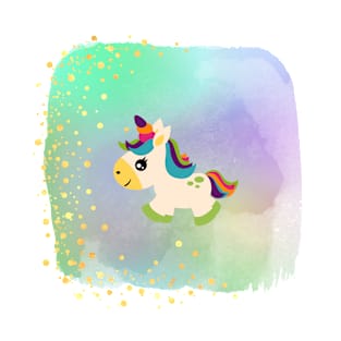 Rainbow Unicorn Facemask T-Shirt