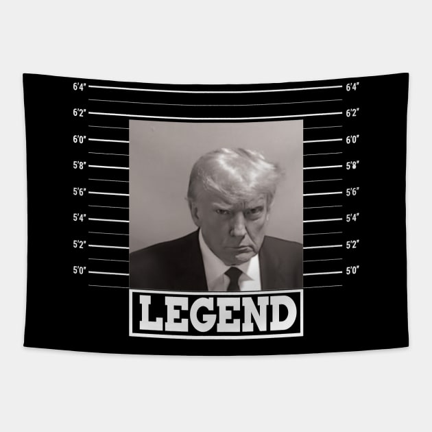 Trump Mugshot President Legend Tapestry by Imou designs