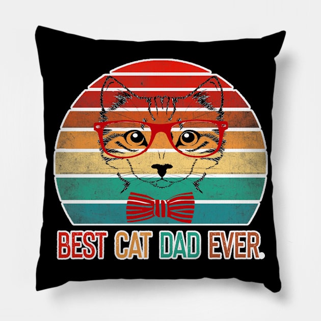 Best Cat Dad Ever Father Day Pillow by karascom