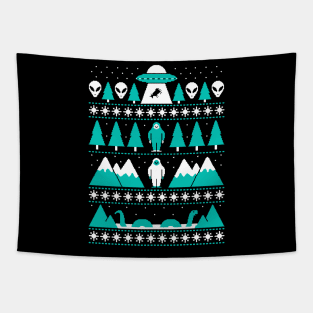 ufo ugly christmas Tapestry