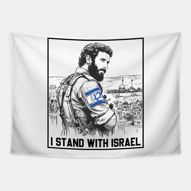 I Stand with Israel Tapestry by RetroPrideArts