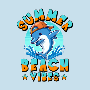 Summer Beach Vibes - Dabbing Dolphin T-Shirt