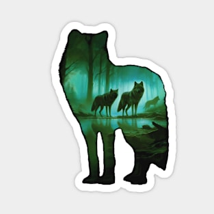 wolf pack nightly hunt Magnet