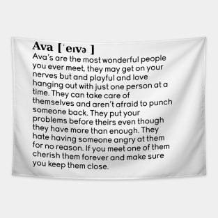 Ava name definition (white) Tapestry