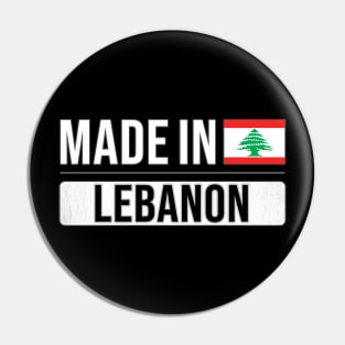 Made In Lebanon - Gift for Lebanese With Roots From Lebanon Pin