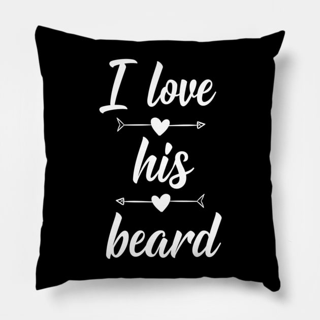 I Love His Beard Pillow by jordanfaulkner02