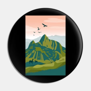 Machu Picchu by Cindy Rose Studio Pin