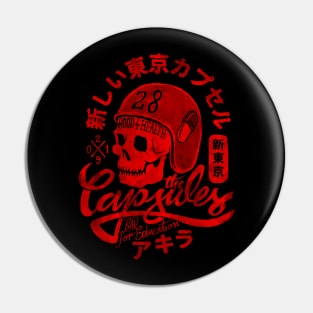 The Capsules, red ink Pin