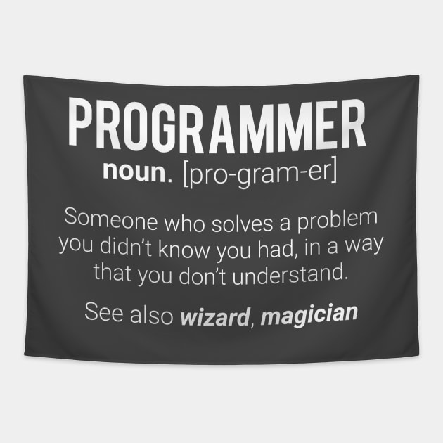 Funny Programmer Meaning Design - Programmer Noun Defintion Tapestry by ghsp