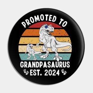 PROMOTED TO GRANDPASAURUS BABY ANNOUNCEMENT 2024 Pin