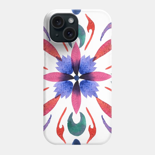 Floral ornament. Watercolor Phone Case by Olga Berlet