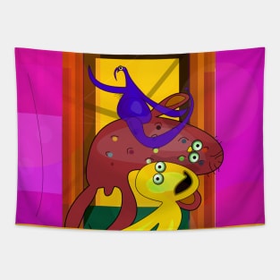 Cartoon Heroes Tapestry