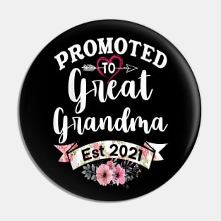 Promoted To Great Grandma est 2021 Pin