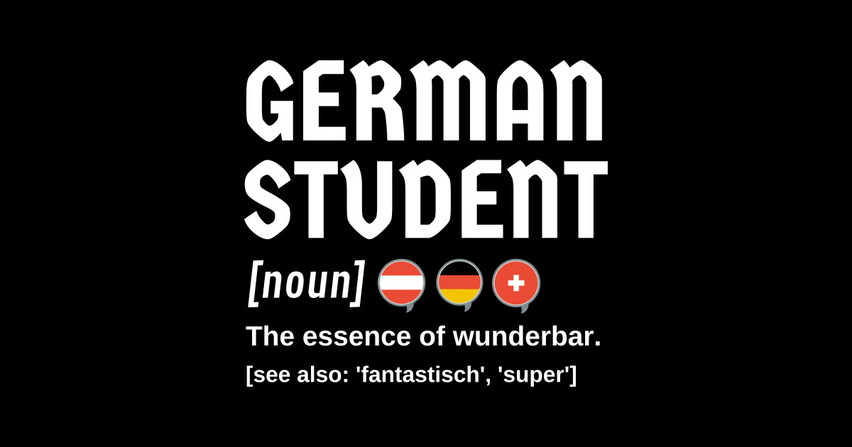 German Deutsch Student Wonderful Wunderbar Wunderbar Sticker