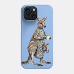 Coffee with Joey - Kangaroo Coffee Phone Case