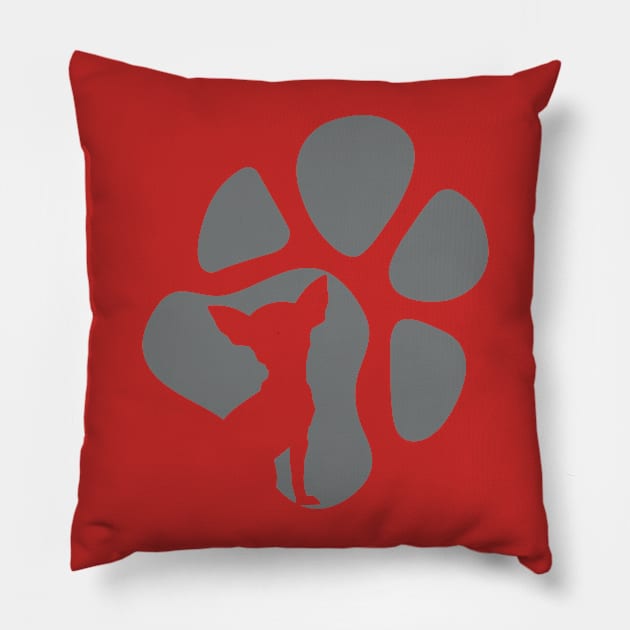 A Chihuahua Has My Heart Pillow by The Wagging Willow