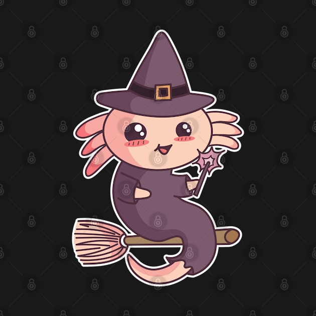 Halloween Axolotl Witch Cute Kawaii Salamander Lover by Cuteness Klub