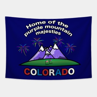 Colorado Purple Mountain Majesties Back Printed Tapestry