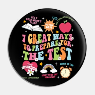 Funny Teacher Test Day Motivational Teacher Starr Testing Pin