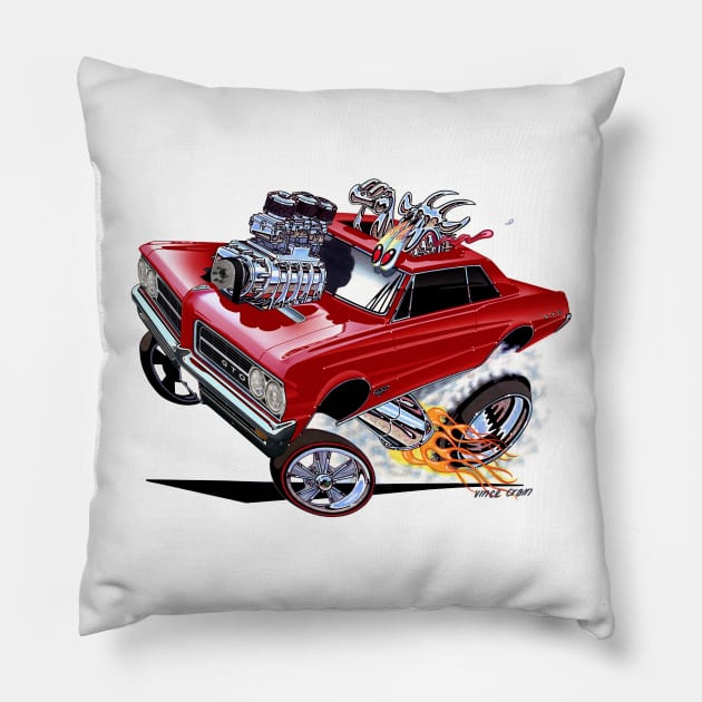 GOATINATOR 1964 Red GTO Pillow by vincecrain